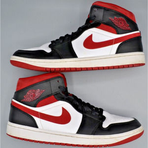 Size 10 - Jordan 1 Mid Metallic Red Air Jordan Authentic